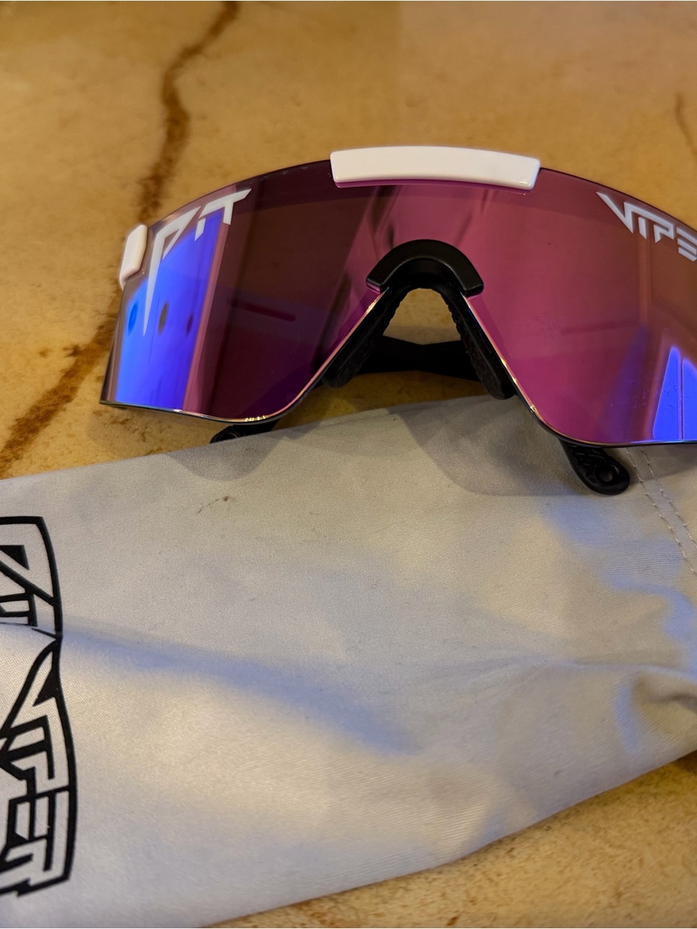 Pit Viper Pink Purple Mirrored Shield Sunglasses